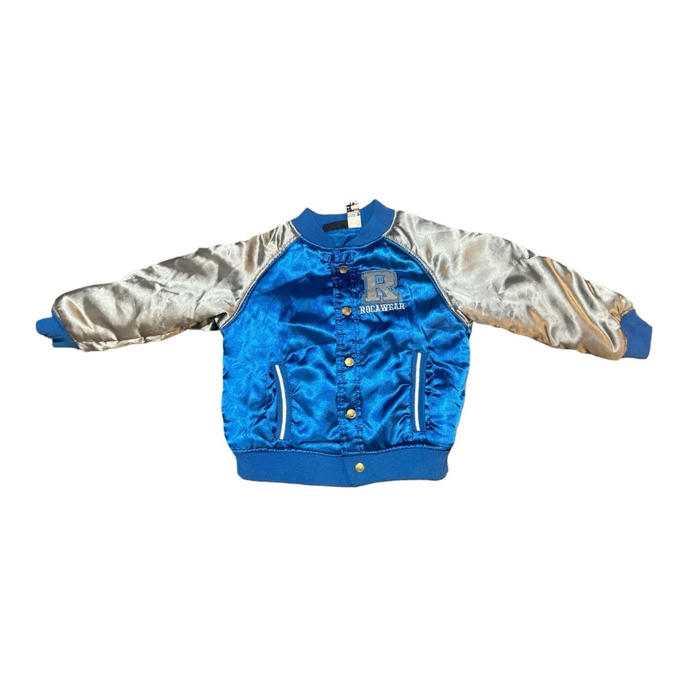 Kids 3T Rocawear Varsity Jacket Blue Silver